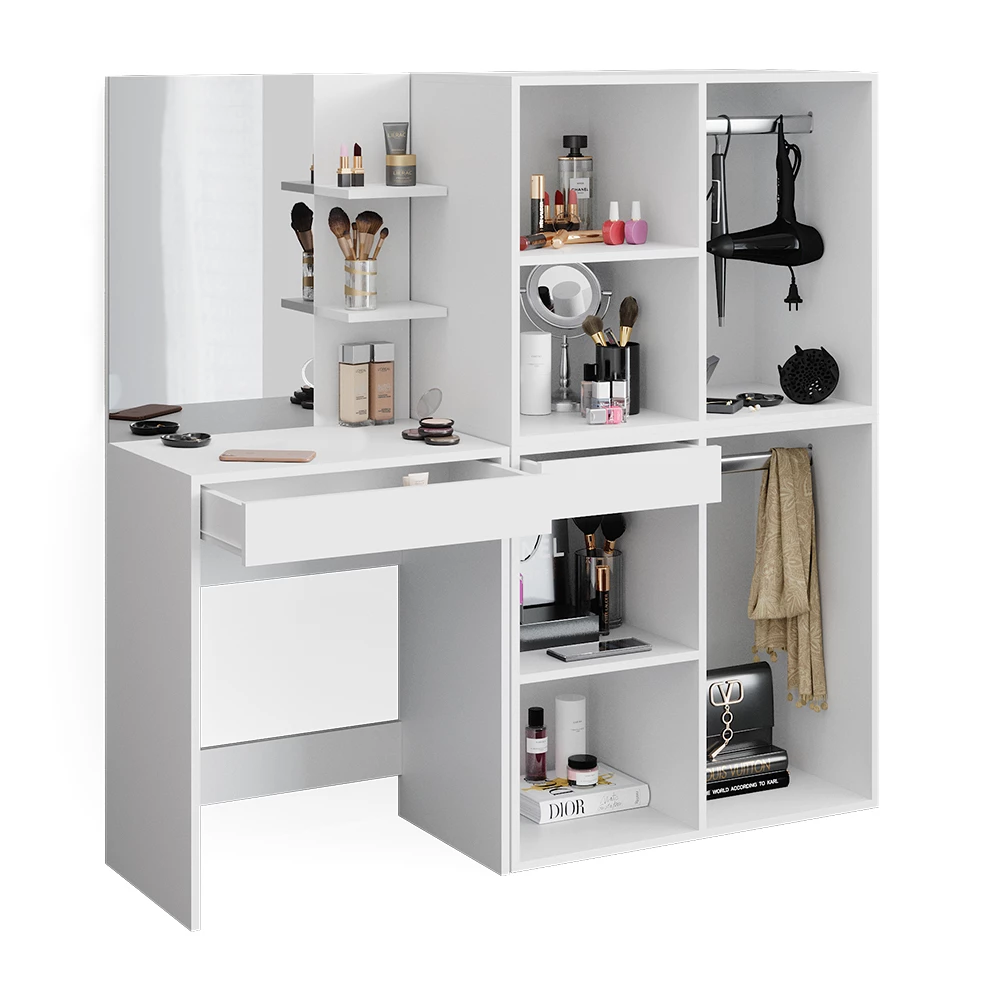 Vicco Vanity table White 60 cm with cupboards, Isabelle