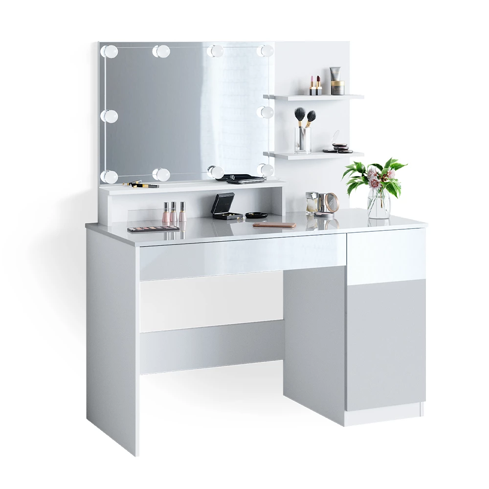 Vicco Vanity table White 120 cm with LED lighting, Elisa