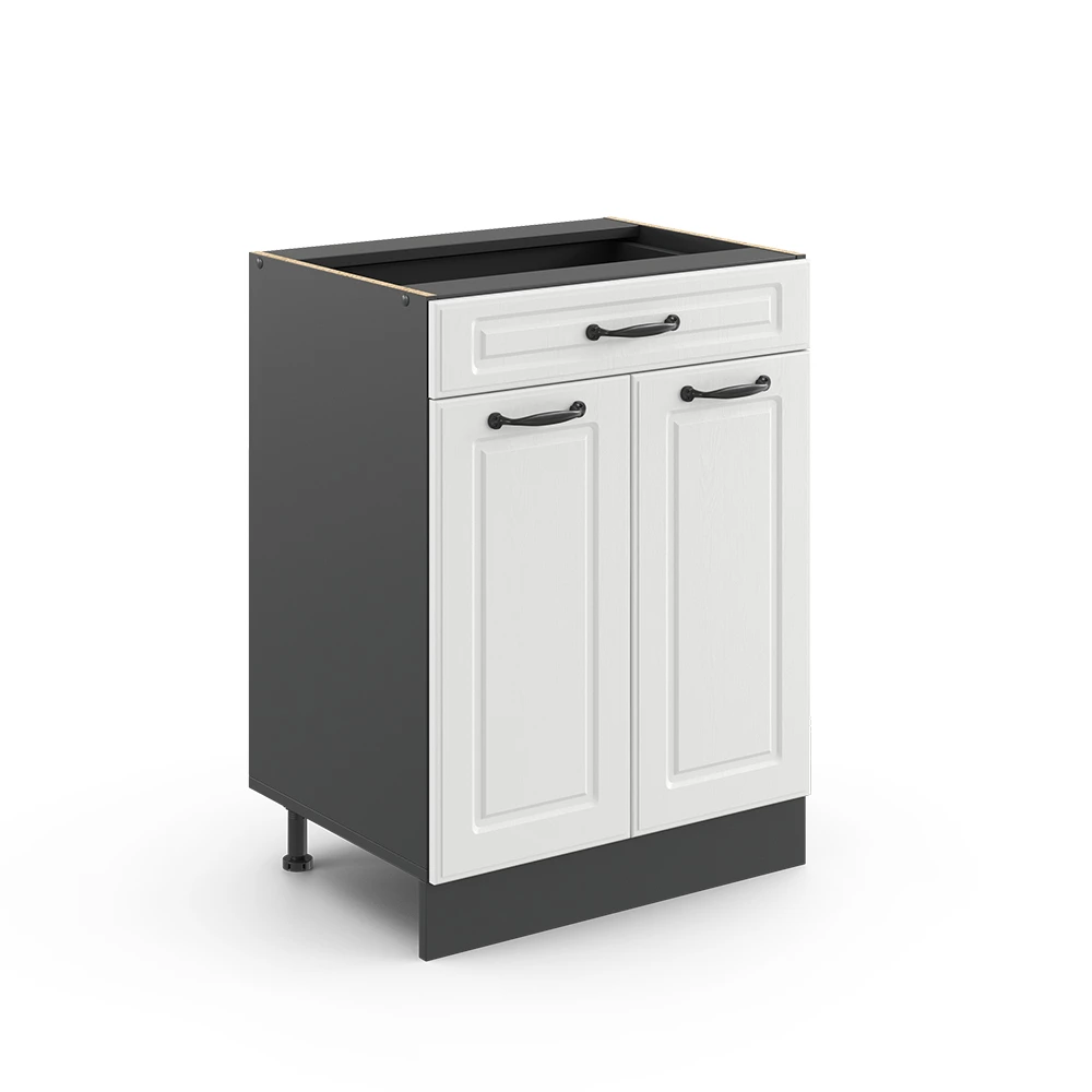 Vicco Kitchen base cabinet White country house 60 cm with drawer, without worktop, R-Line