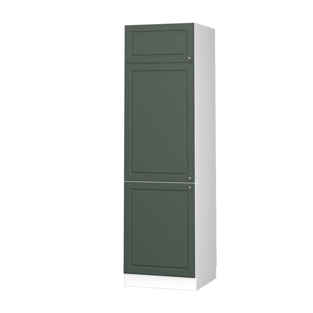 Vicco Fridge housing cabinet Green-Gold Country House 60 cm, Fame-Line