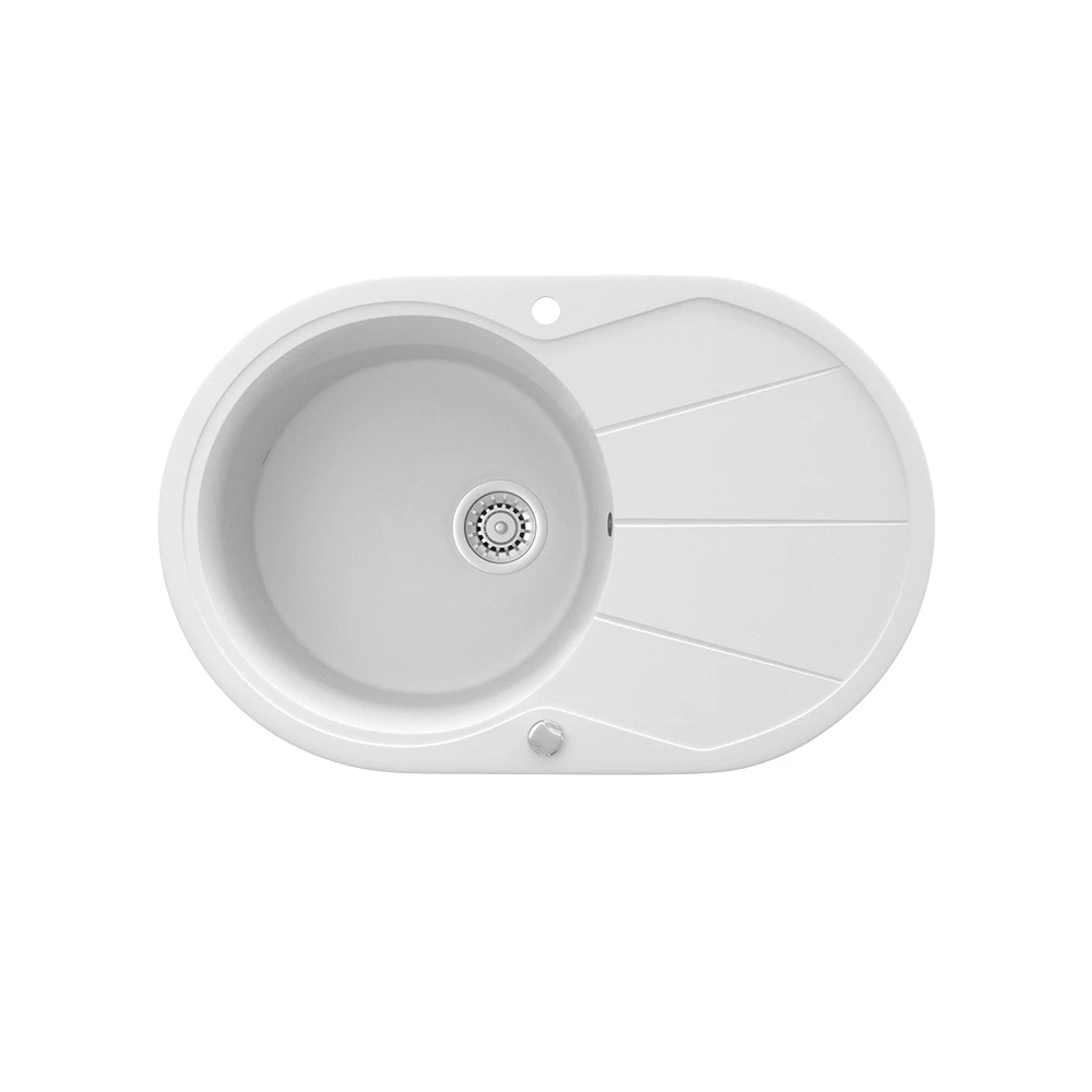 Bergström Sink White 78 x 50 cm Round with drying place