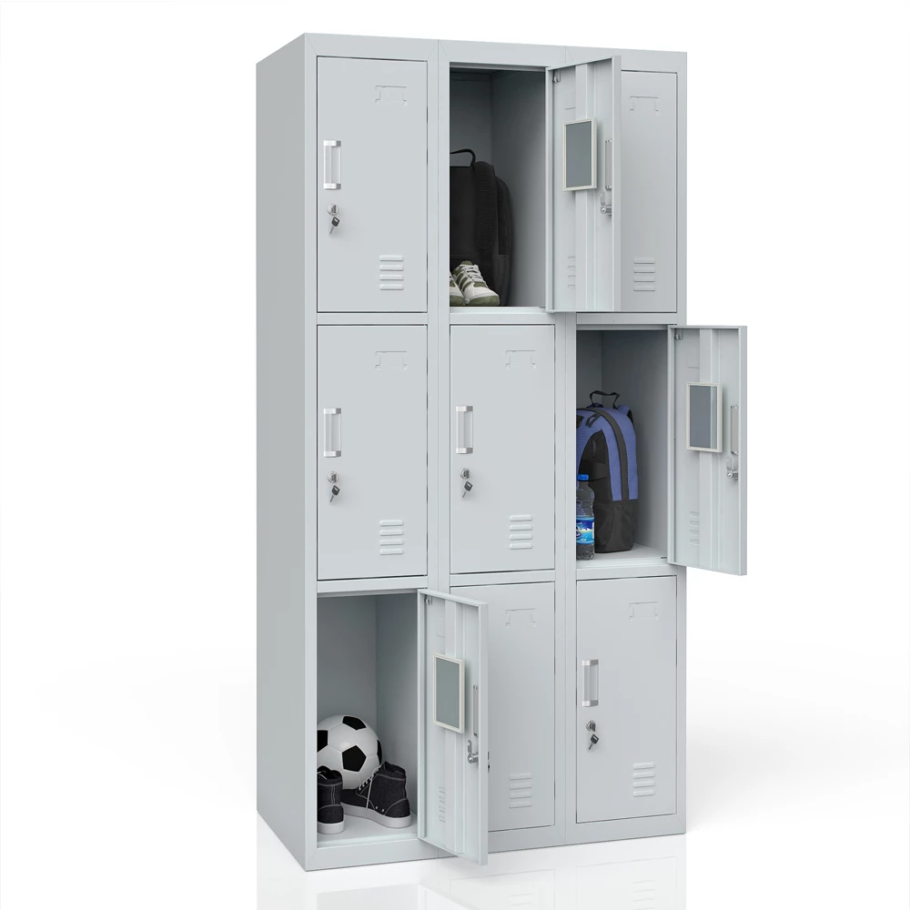 Vicco Locker Grey 90 x 180 cm 9 compartments