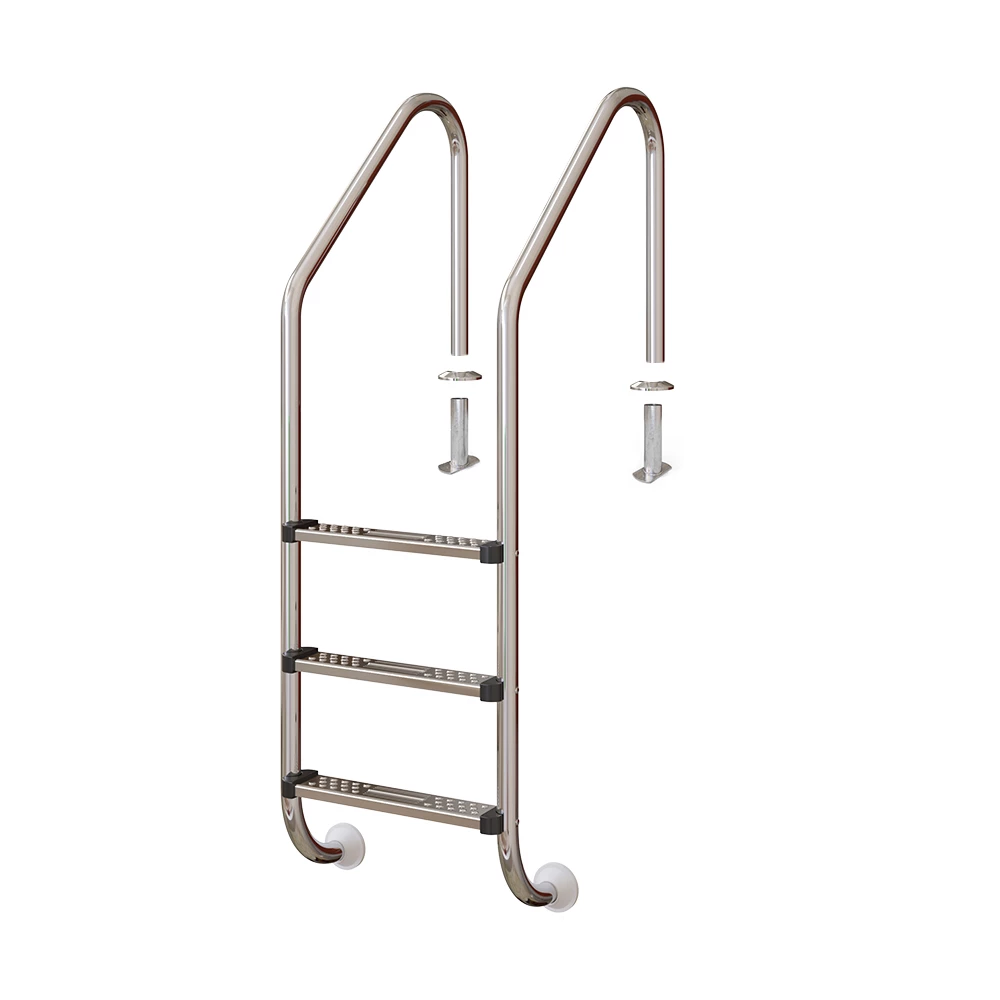 OK-Living Pool ladder Silver 49.2 x 157 cm