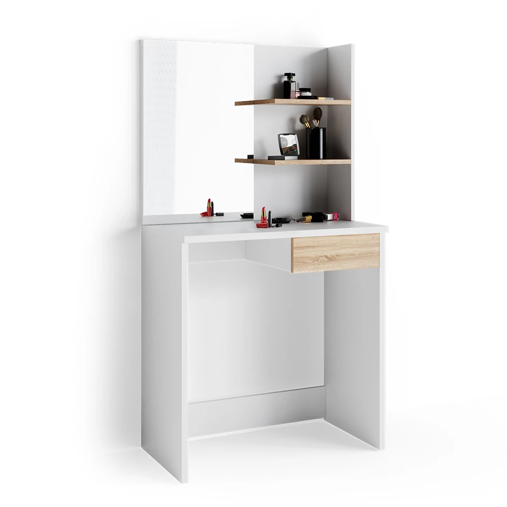 Vicco Vanity table White/Sonoma 75 cm, Dekos