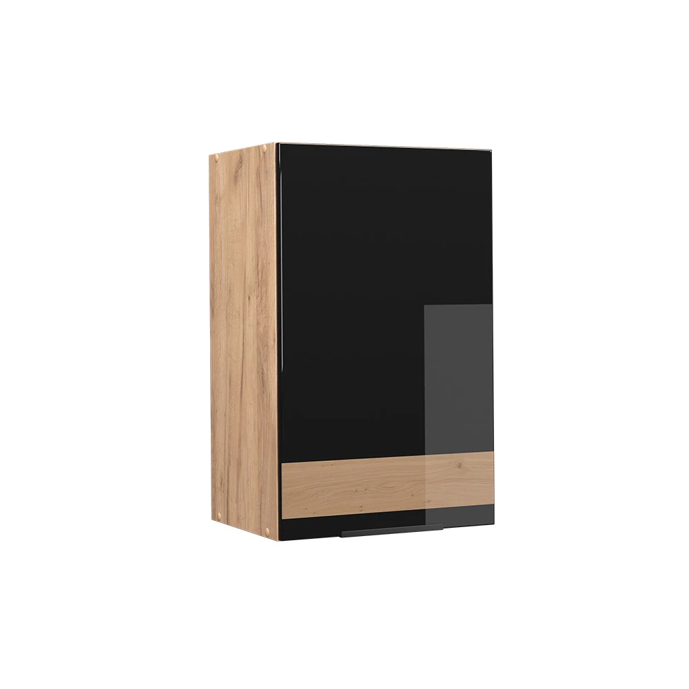 Vicco Wall cabinet Black oak high gloss 45 cm, Fame-Line