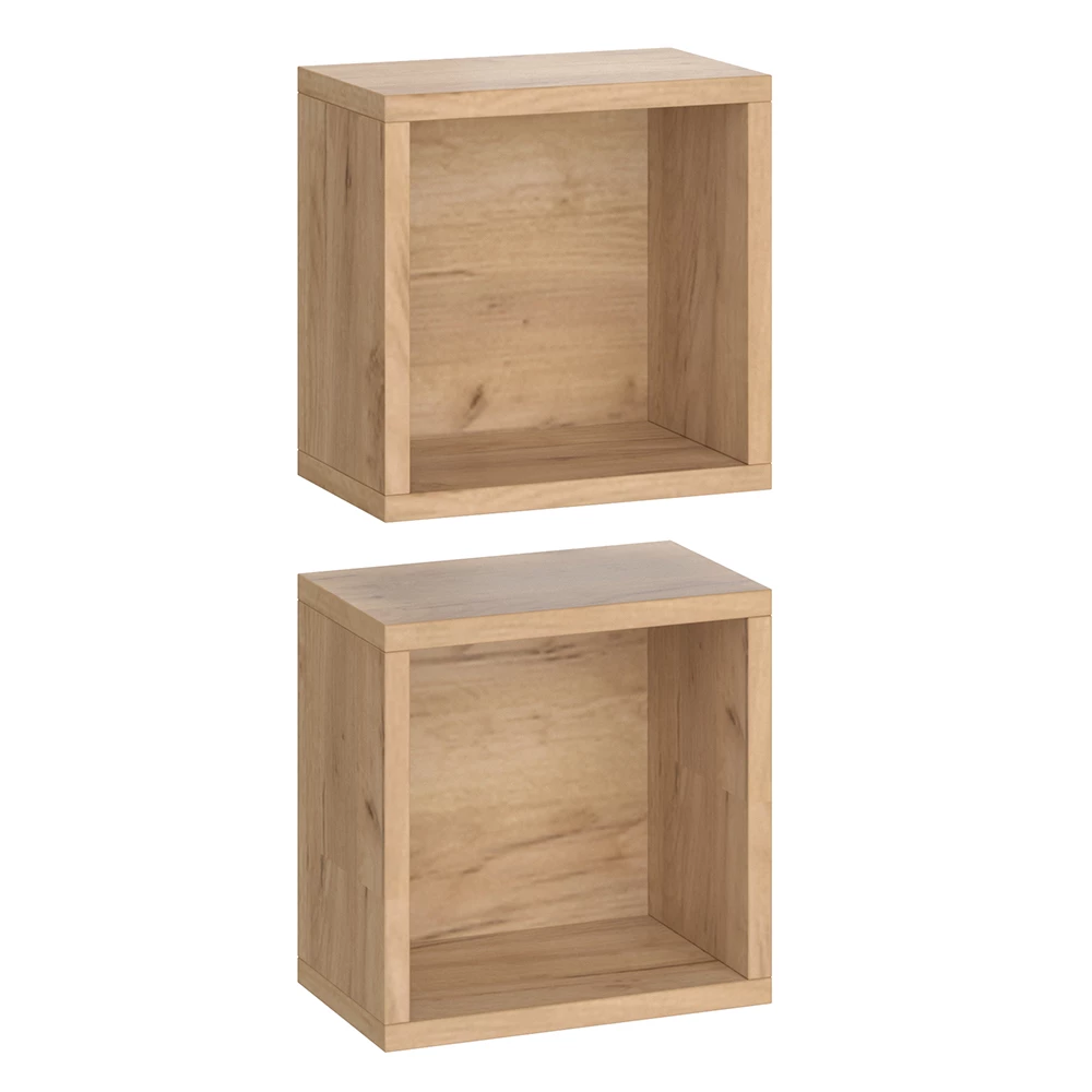 Vicco Bathroom cabinet Gold power oak 25 x 25 cm Set of 2, Senyo