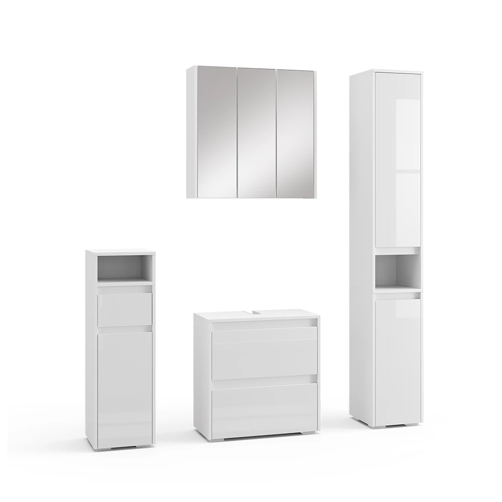 Vicco Bathroom furniture set White 4 parts, Majest