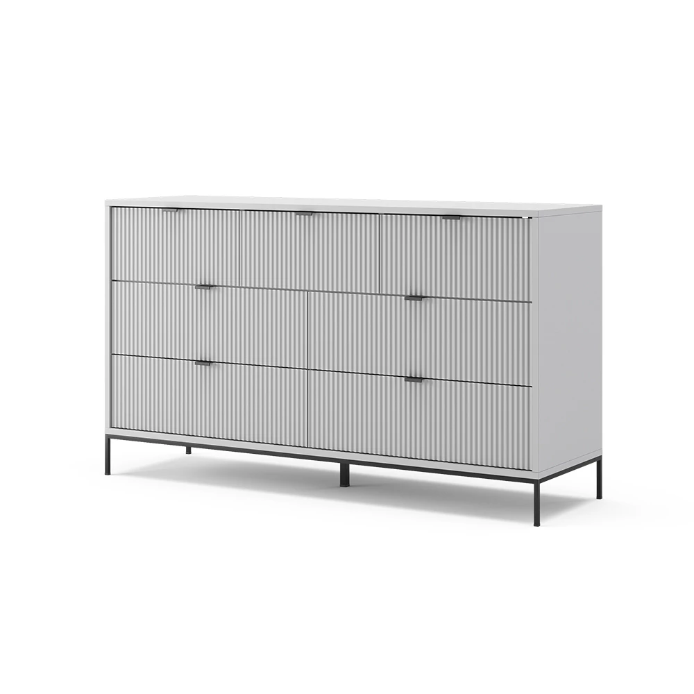 Vicco Sideboard Grey 140 x 81 cm, Eliza