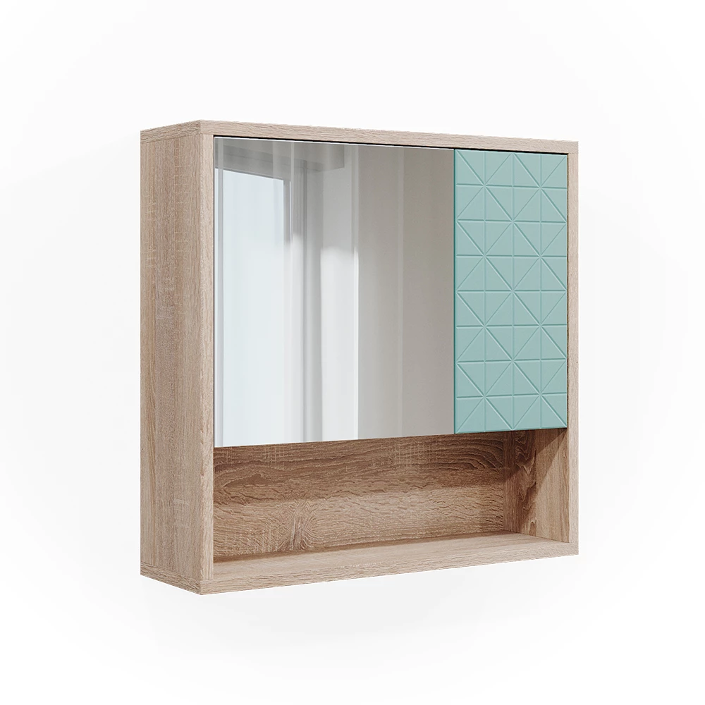 Vicco Bathroom mirror cabinet Mint green 54 x 53 cm, Agasta