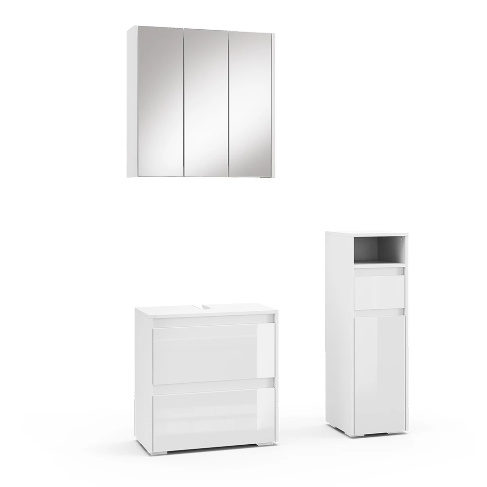 Vicco Bathroom furniture set White 3 parts, Majest