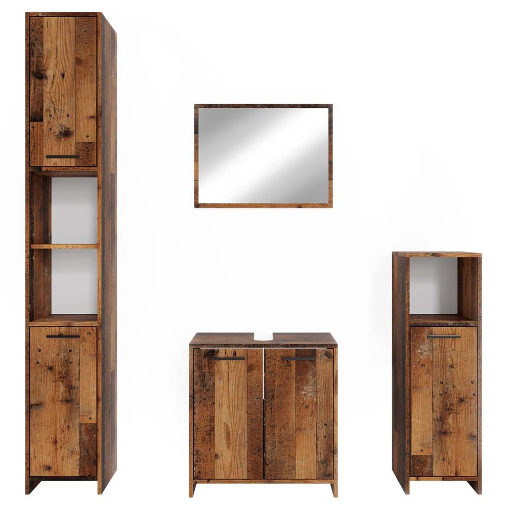 Vicco Bathroom furniture set Rustic oak 4 parts, Kiko