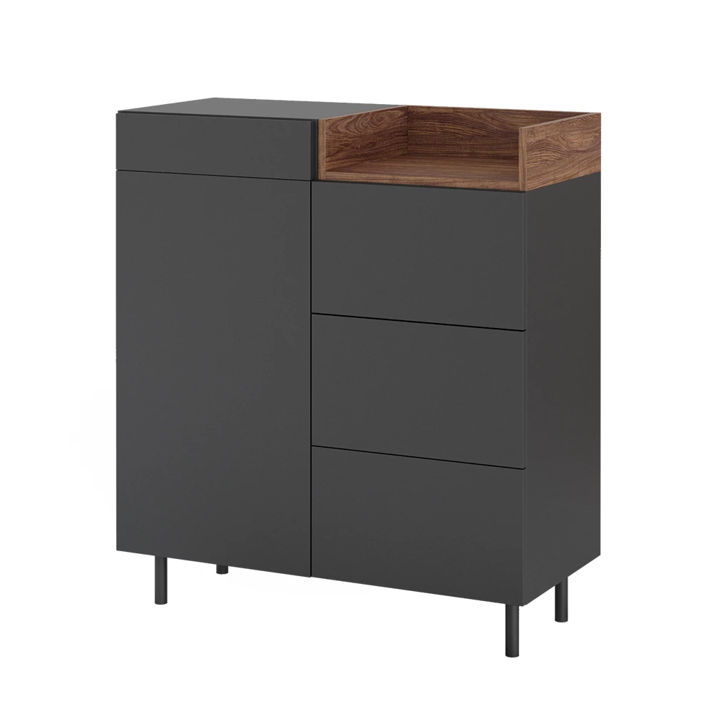 Vicco Sideboard Anthracite 89 x 100 cm, Anika