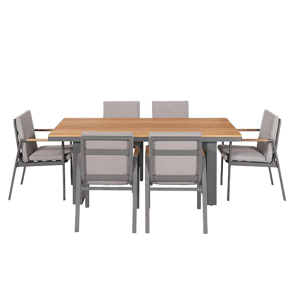 Pacific Lifestyle Stockholm 6 Seater Dining Set – Anthracite