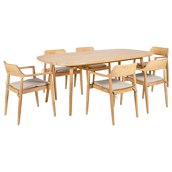 Pacific Lifestyle Salita 6 Seater Dining Set – Teak