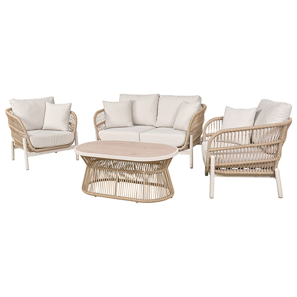 Pacific Lifestyle Martic Lounge Set – Natural Weave