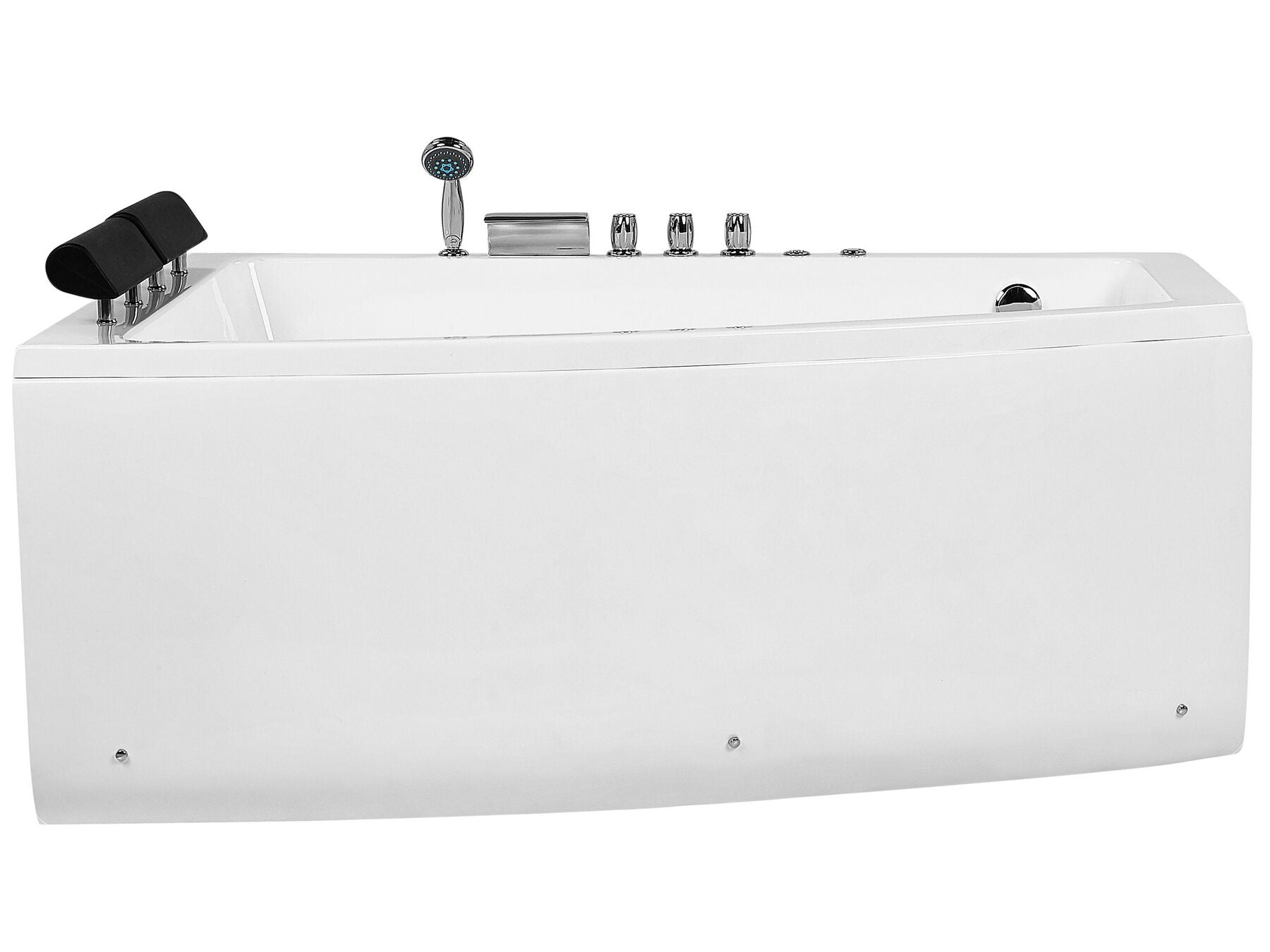 Right Hand Whirlpool Corner Bath 1820 x 1220 mm White Serrana