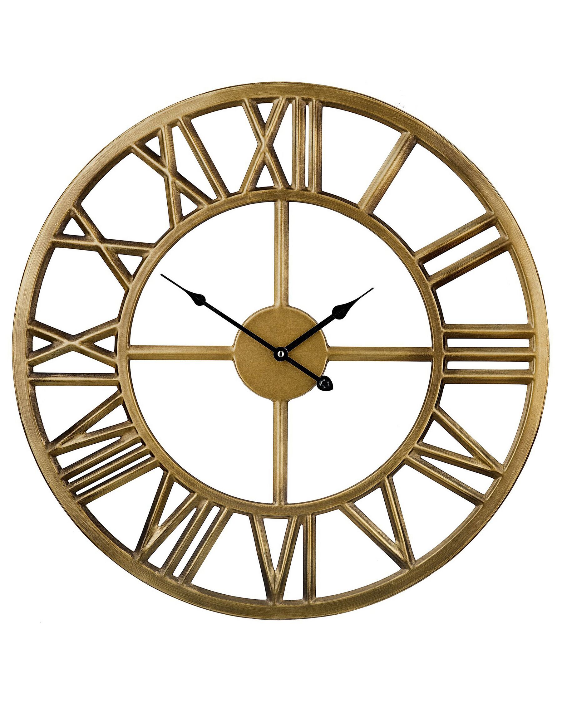 Iron Skeleton Wall Clock ø 61 cm Gold Nottwil