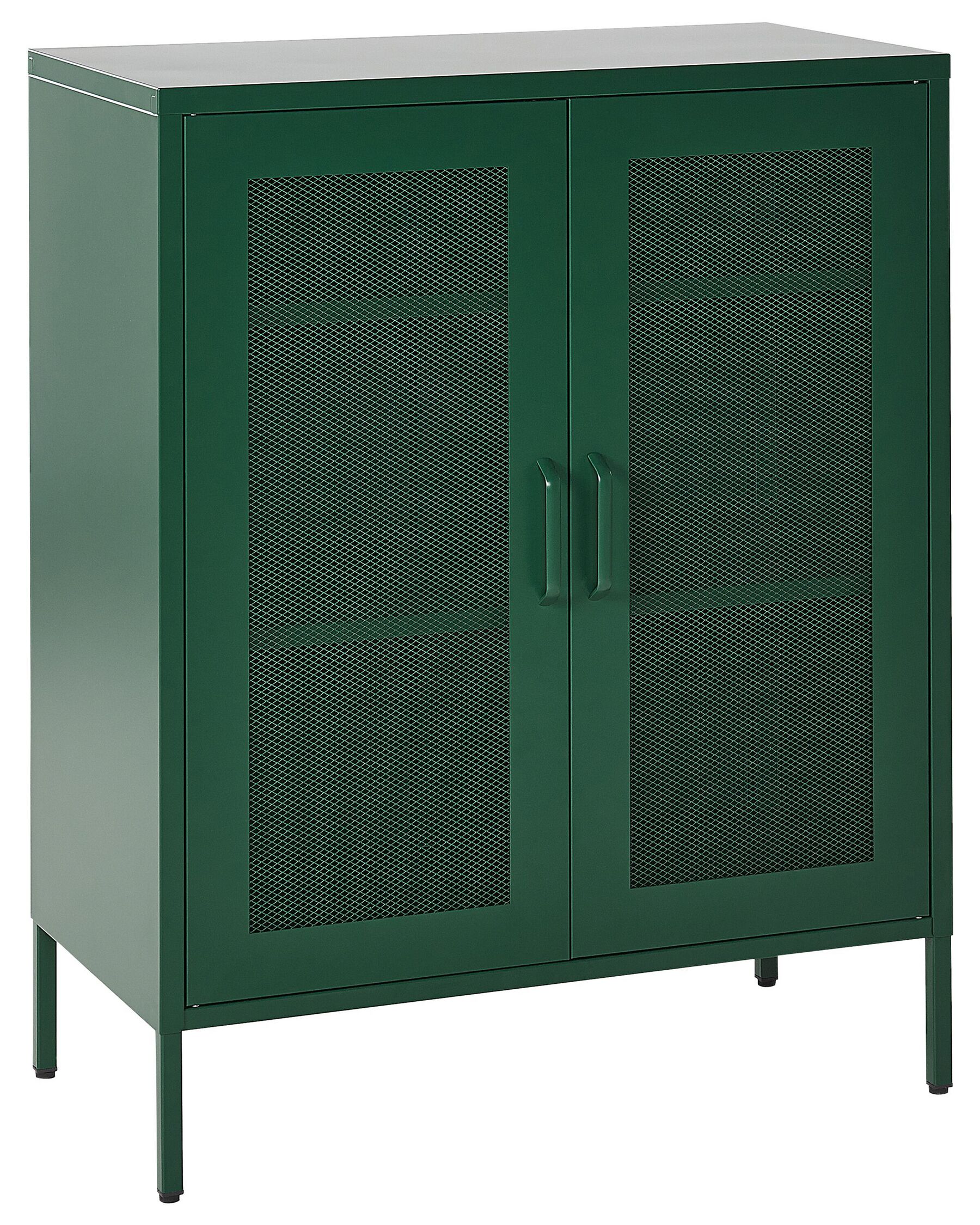 Steel Display Cabinet Green Wakatipu