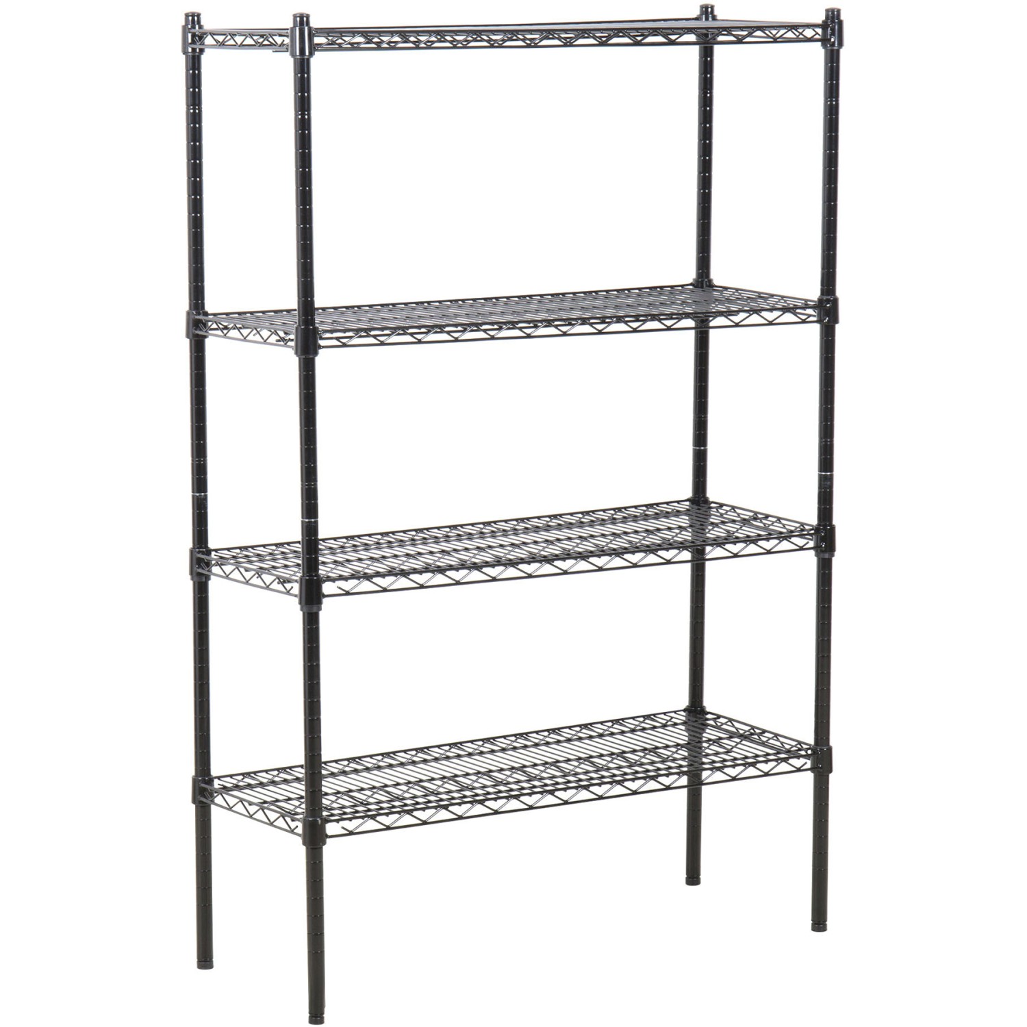 Commercial Shelving Unit 4 Tier 1000kg Width 1200mm Depth 450mm Black Wire | Adexa AMJ332