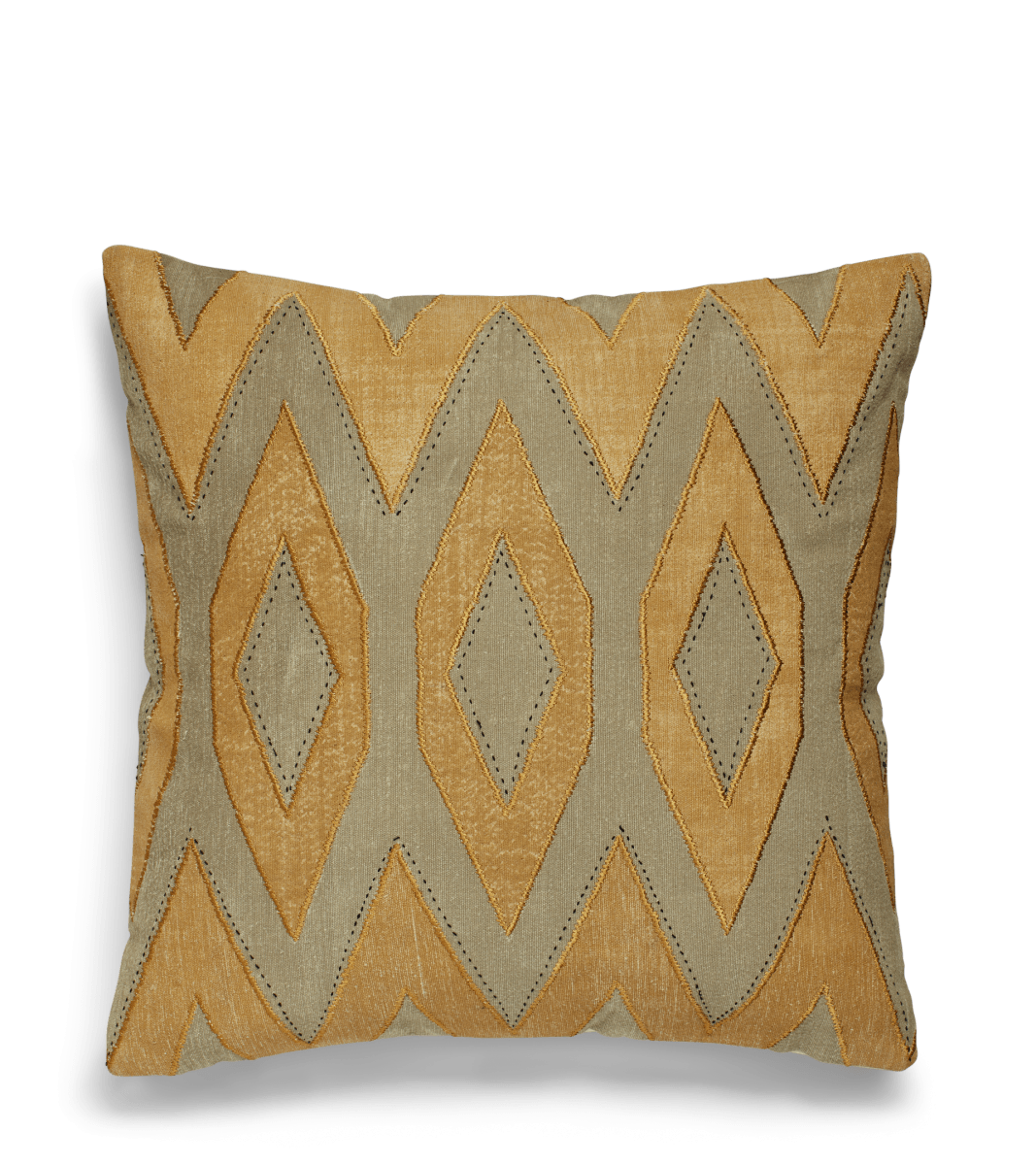 Bela Appliqué Cushion Cover – Gold/Natural