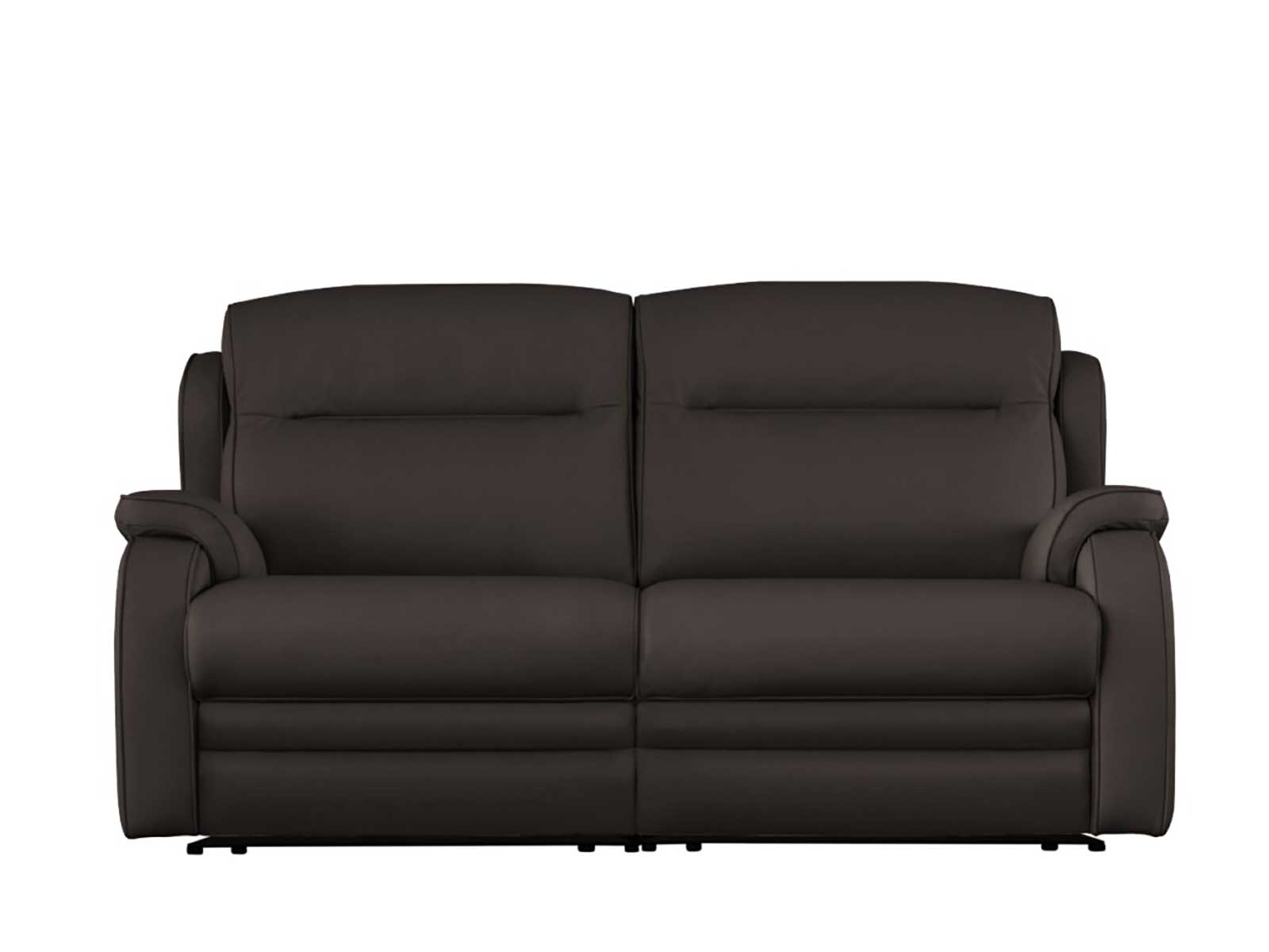 boston leather large 2 seater manual recliner sofa