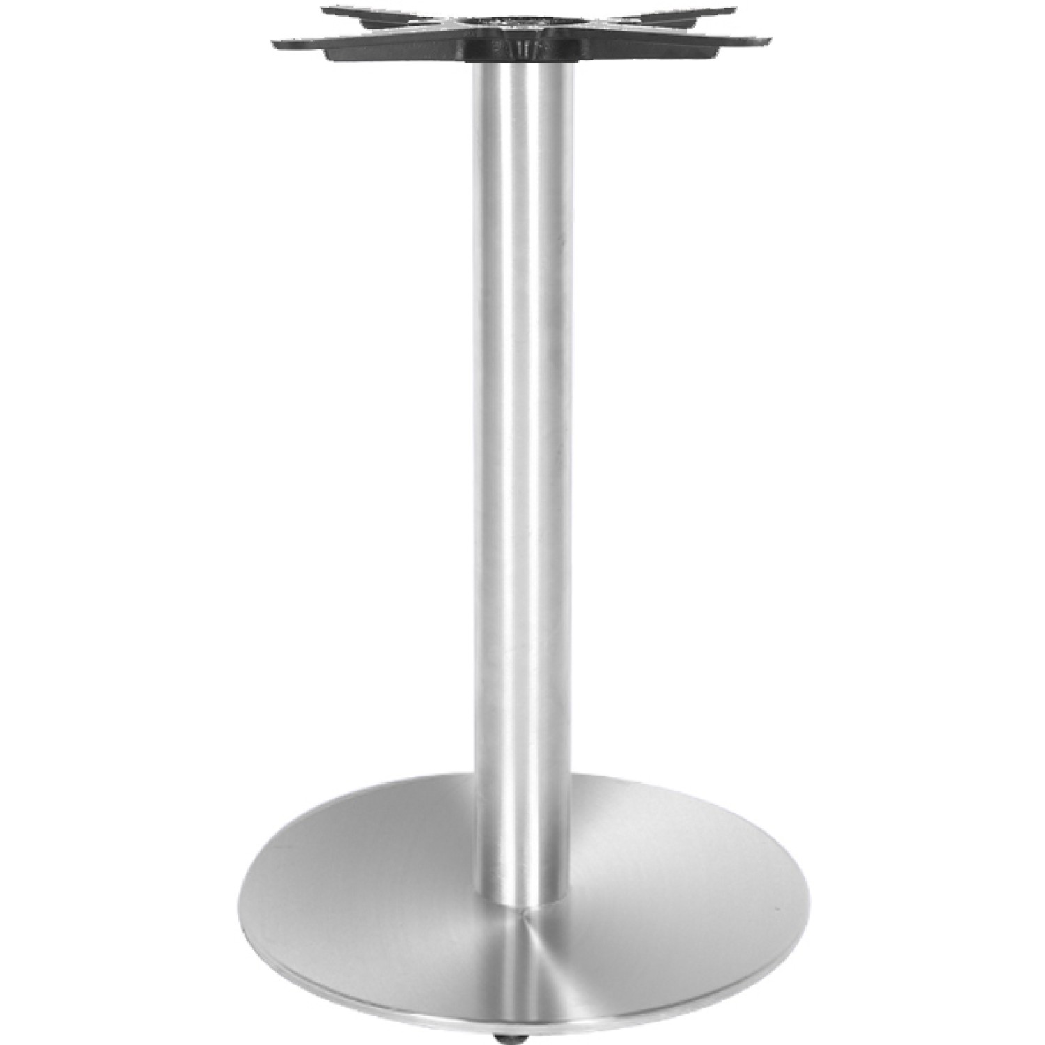 Brushed Steel Table base Round Ø400mm Standard height | Adexa D001A