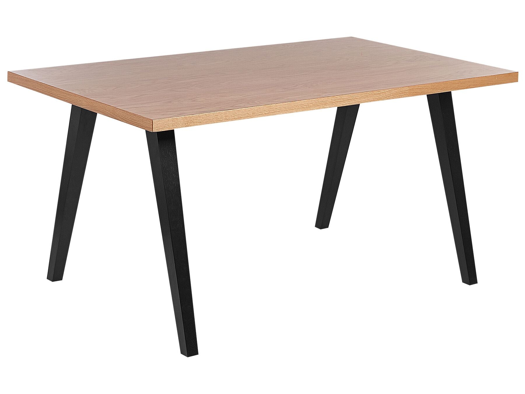 Dining Table 150 x 90 cm Light Wood and Black Ajani