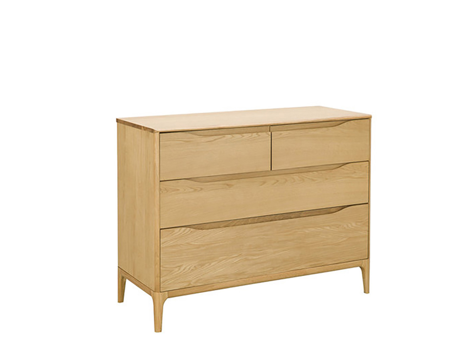 rimini bedroom 4 drawer low wide chest