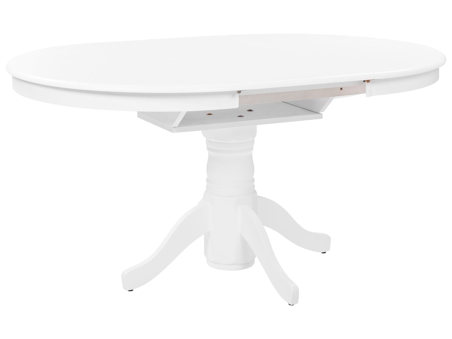 Extending Dining Table 106/150 x 106 cm White Akron