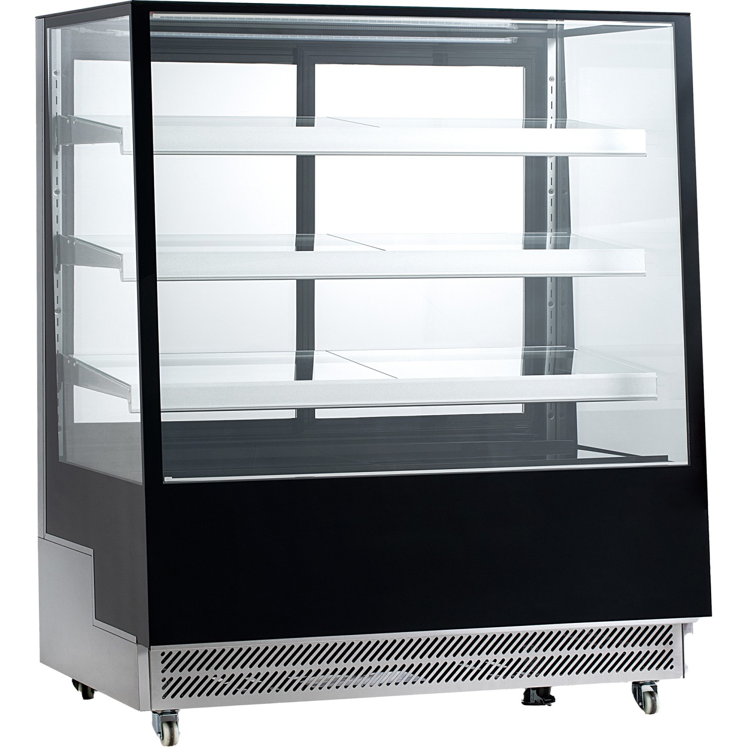 Display Merchandiser Fridge 500 litres 3 shelves Black & Stainless steel | Adexa FT400L