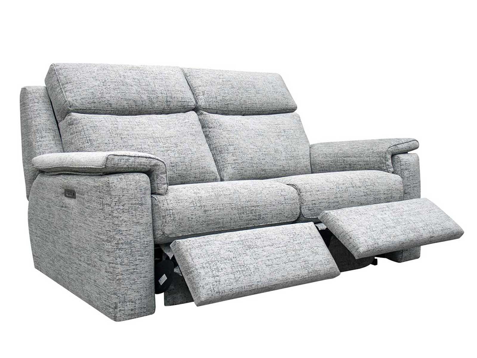 ellis fabric large power recliner sofa with headrest & lumbar