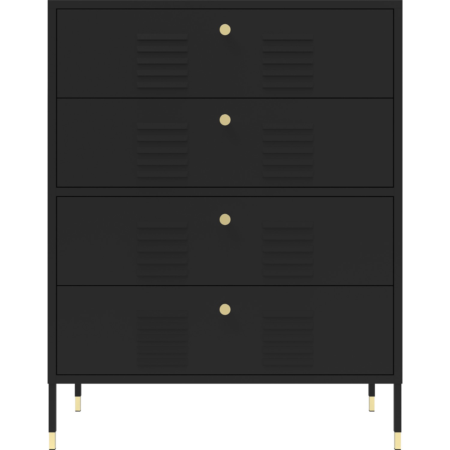 Metal Storage Cabinet 4 Drawers 800x400x1015mm Black | Adexa HMA14