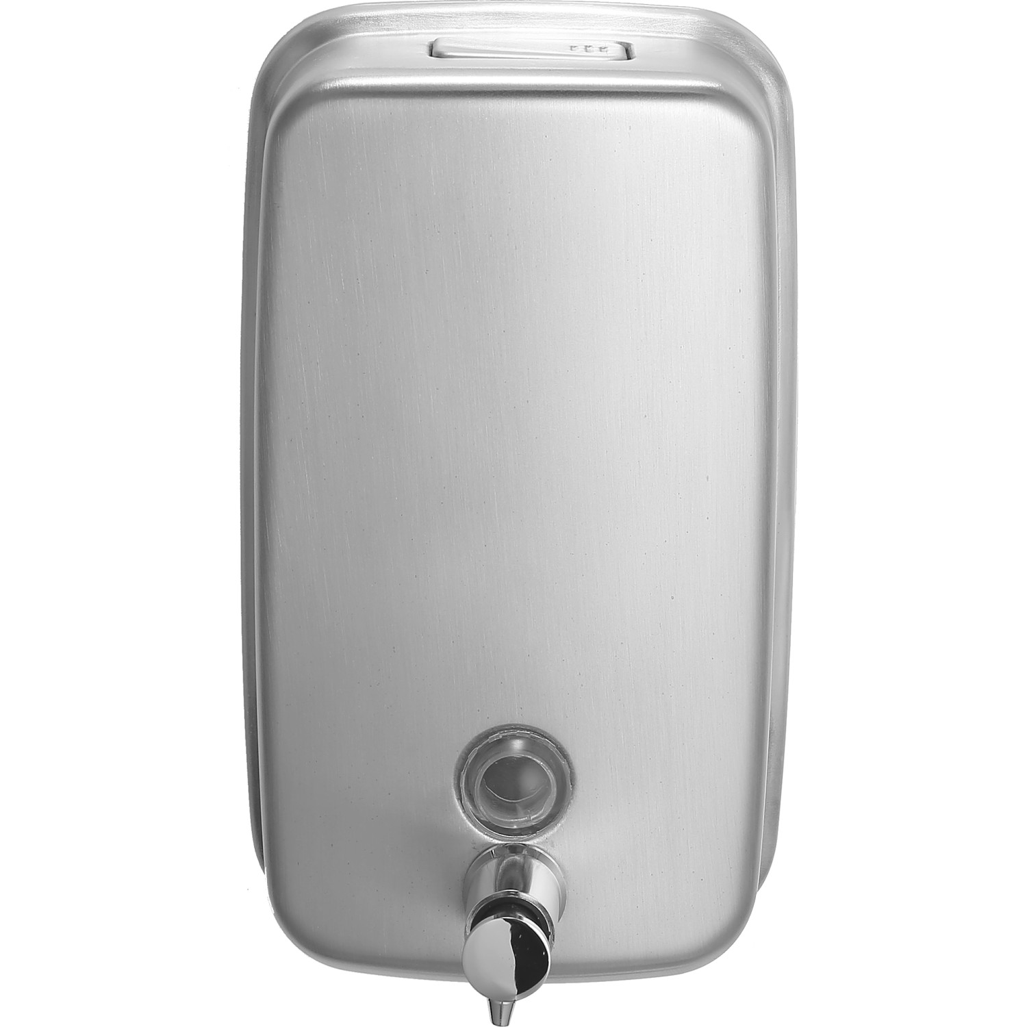 Commercial Wall Mounted Manual Soap Dispenser Brushed Chrome | Adexa KW7261