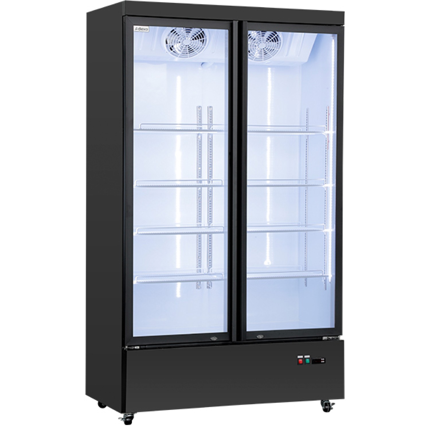 Commercial Display Refrigerator with Double Glass door 830 litres Black | Adexa LG1000M2WP