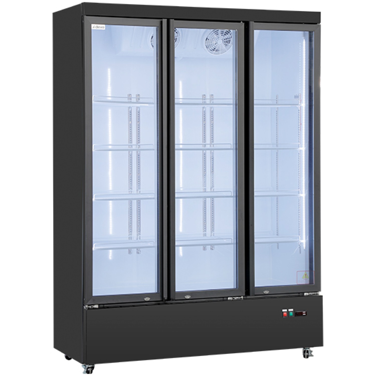 Commercial Display Refrigerator with Triple Glass door 1030 litres Black | Adexa LG1200M3WP