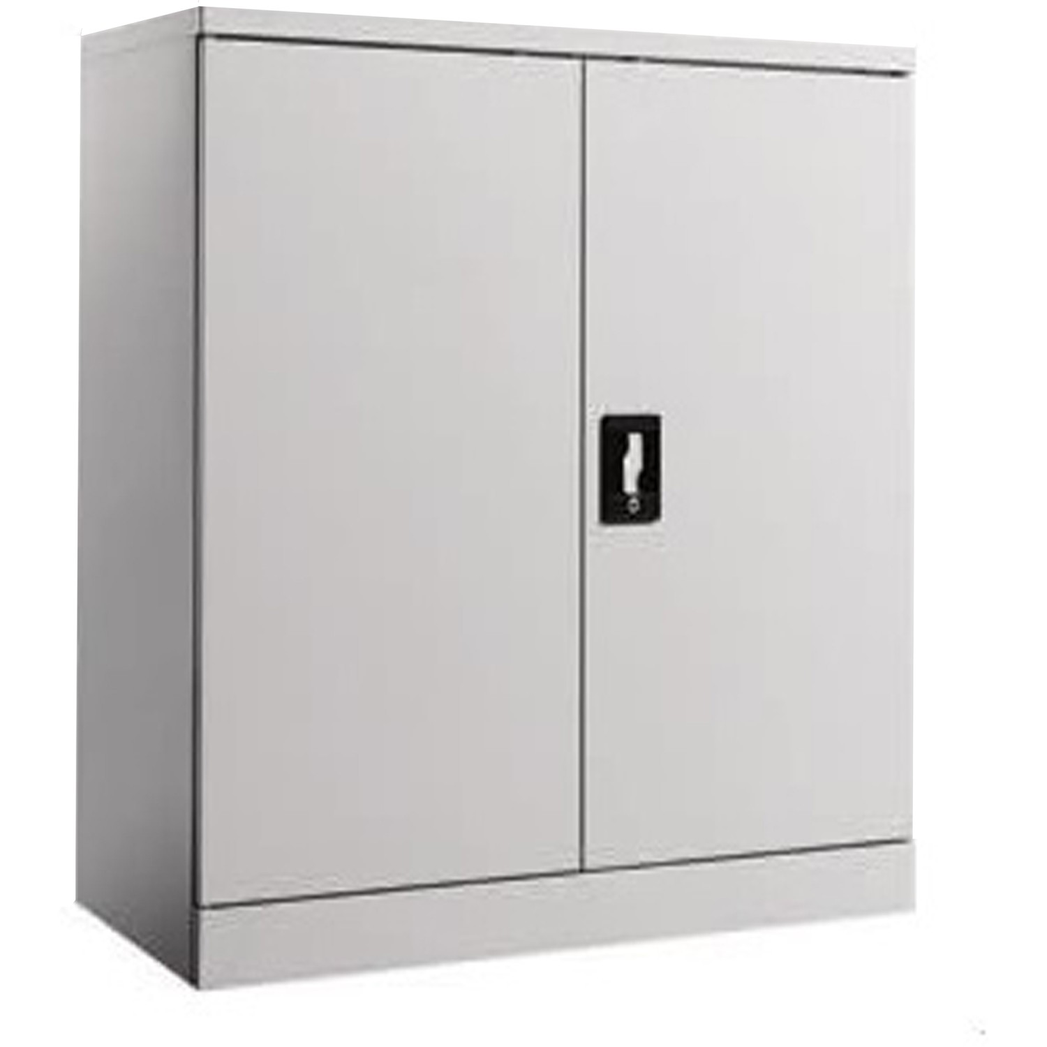 Commercial Metal Grey Storage Cabinet 1 Shelf 2 Door Lockable 900x400x900mm | Adexa MYOC04