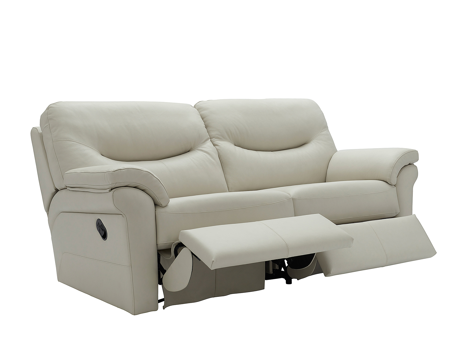 washington leather 3 seater manual double recliner sofa