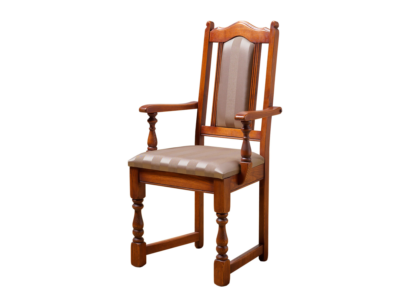 rustic oak lancaster dining chair with arms