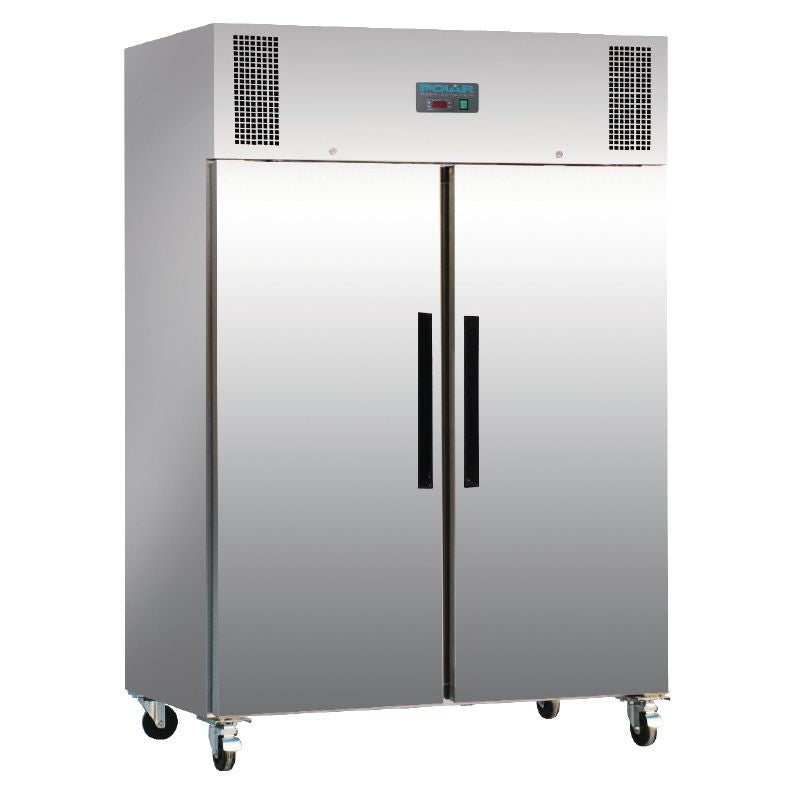 Polar Double Door Freezer Stainless Steel 1200Ltr – G595