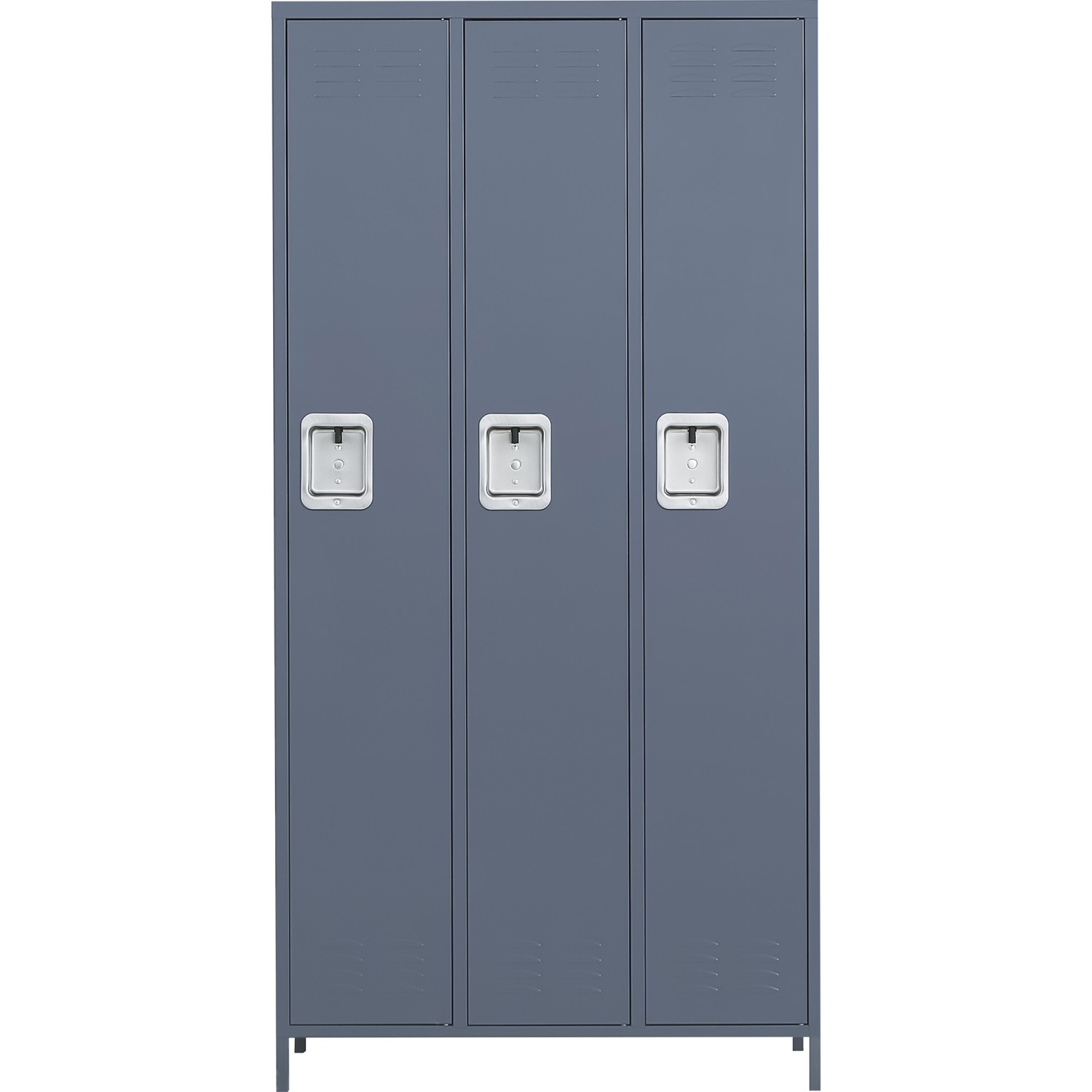 Commercial Grey 3 Door Locker with 2 Shelves 900x400x1830mm | Adexa SART236