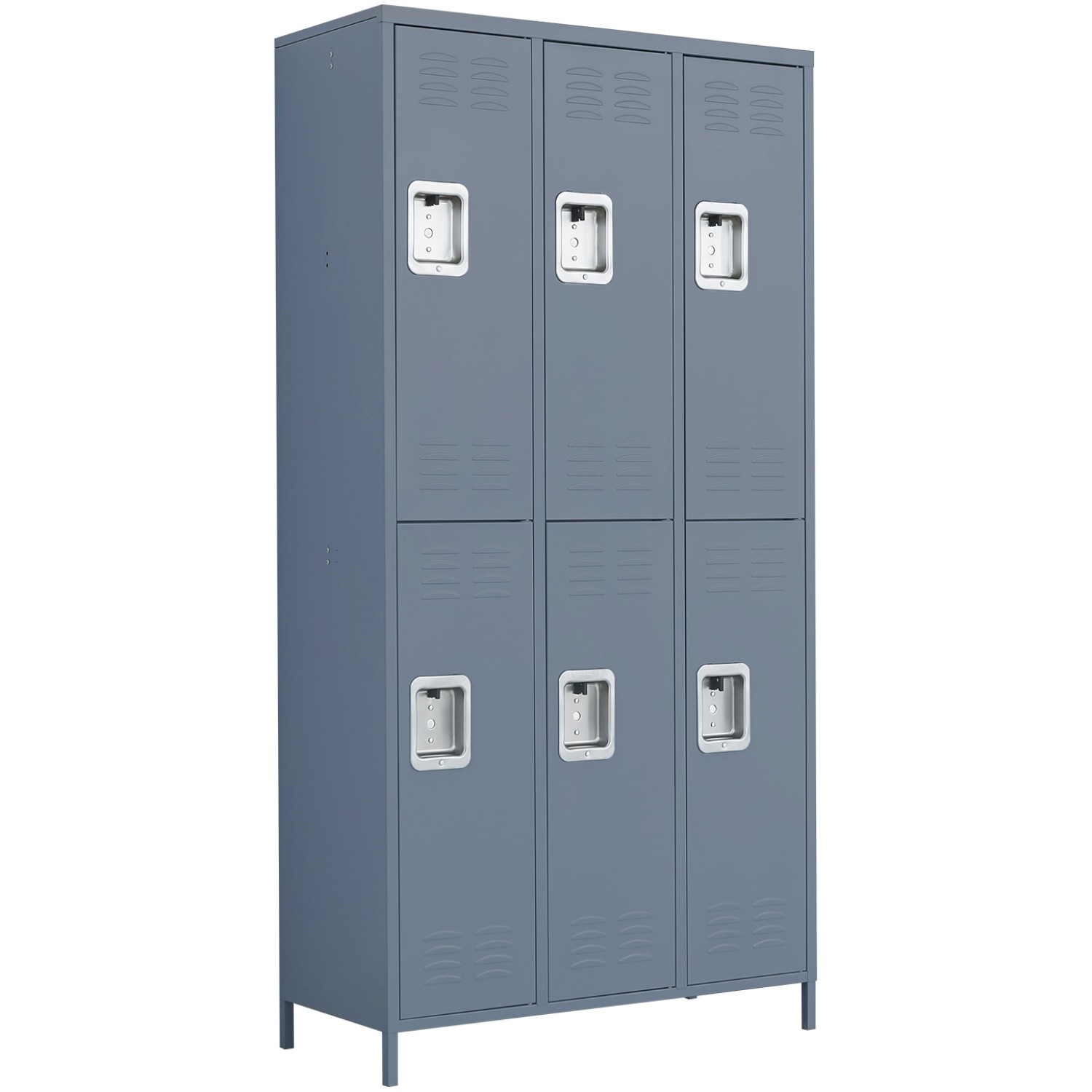 Commercial Grey 6 Door Locker with 1 Shelf 900x400x1830mm | Adexa SART238