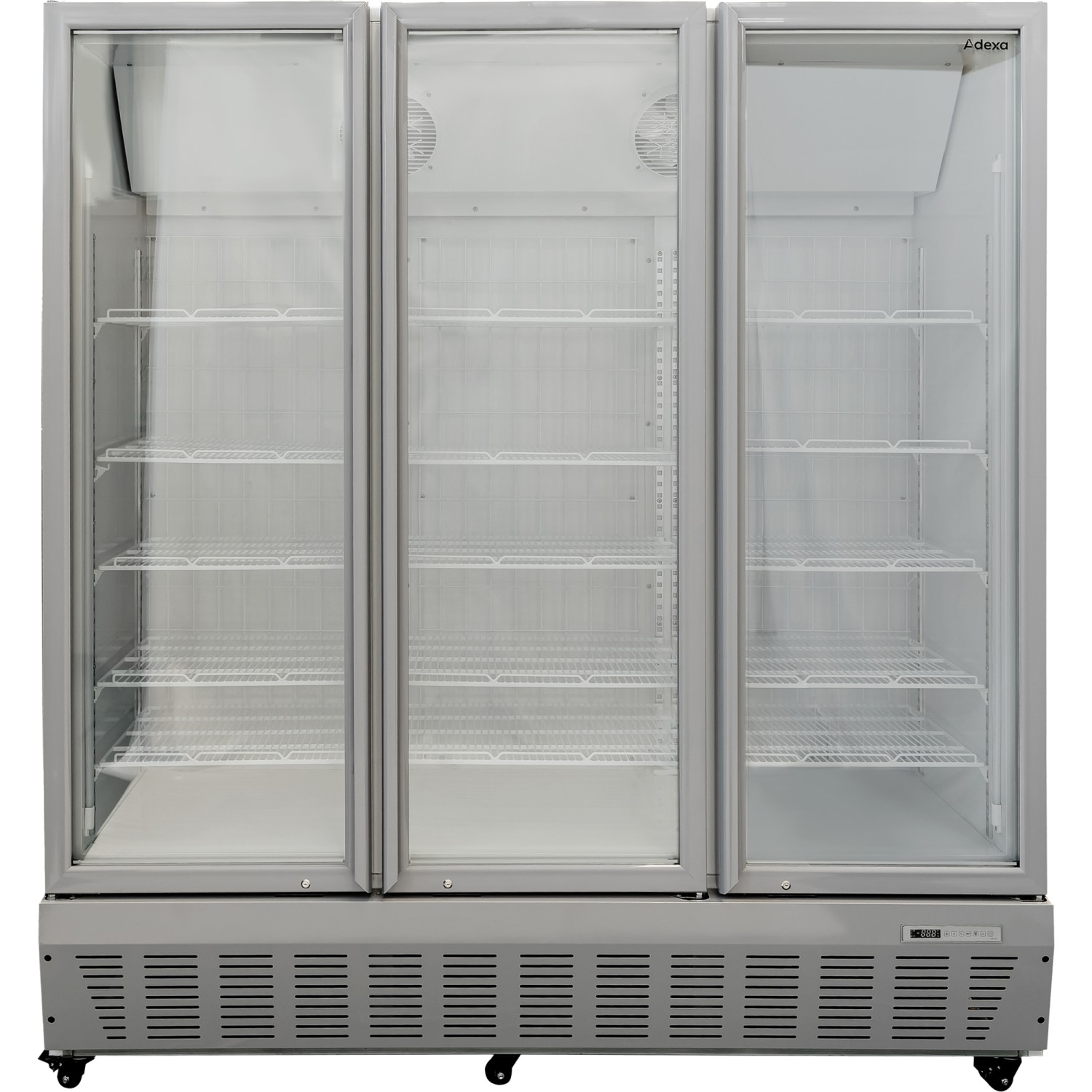 Commercial Freezer Upright 1500 litres Triple Hinged glass door Grey | Adexa SDF1500