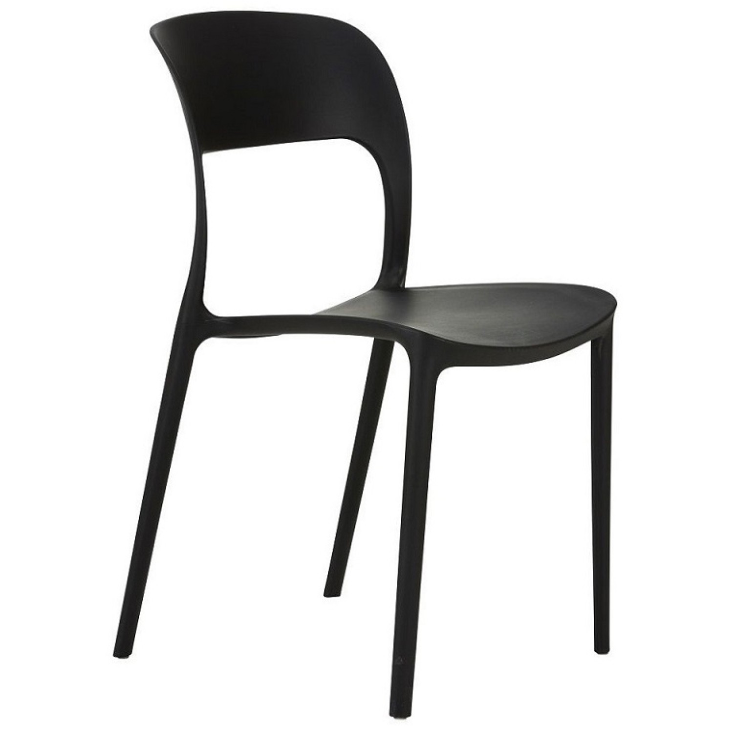 Bistro Dining Chair Plastic Black Indoors & Outdoors | Adexa WW053BLACK