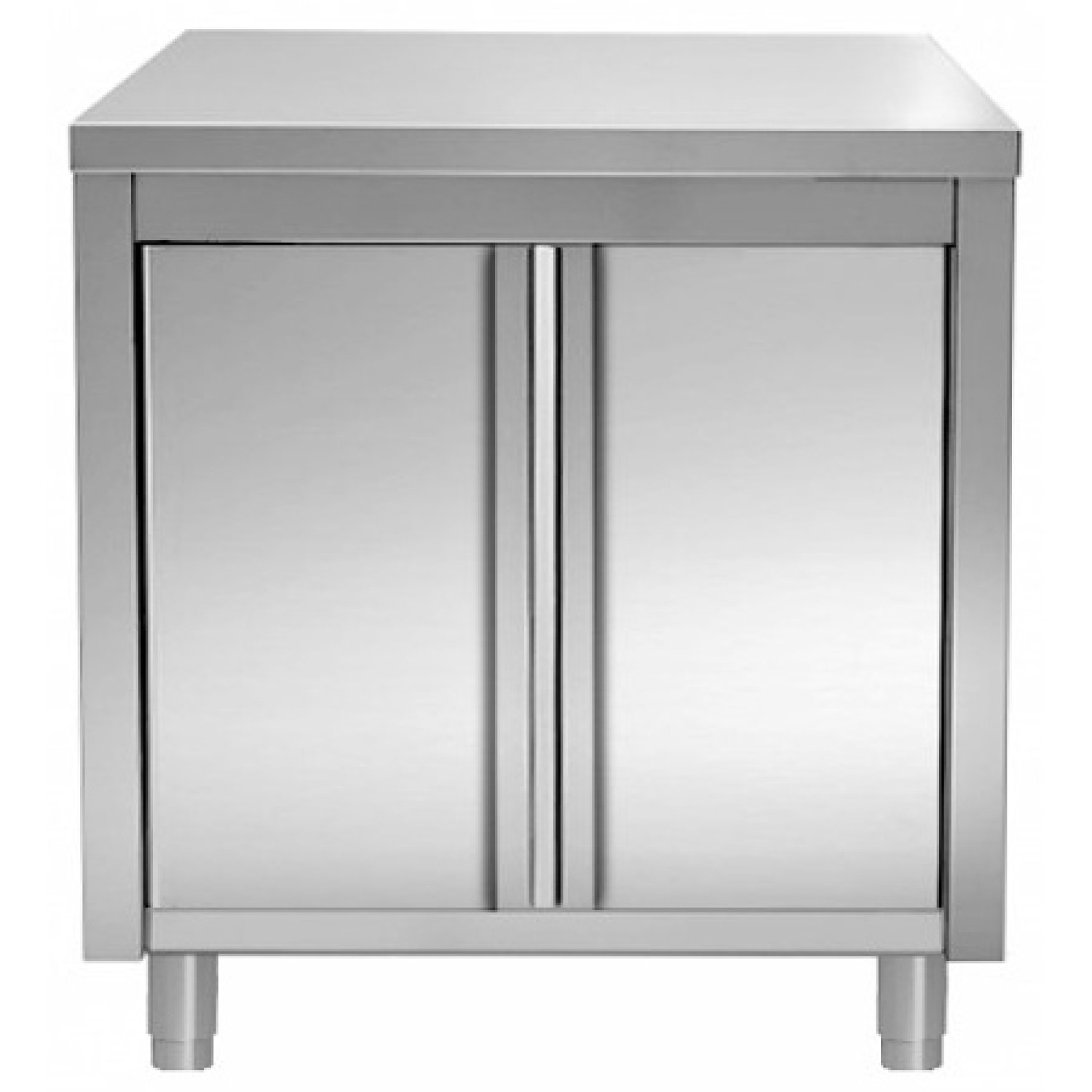 Commercial Worktop Floor Cupboard Hinged doors Stainless steel 800x700x850mm | Adexa VTC87SL