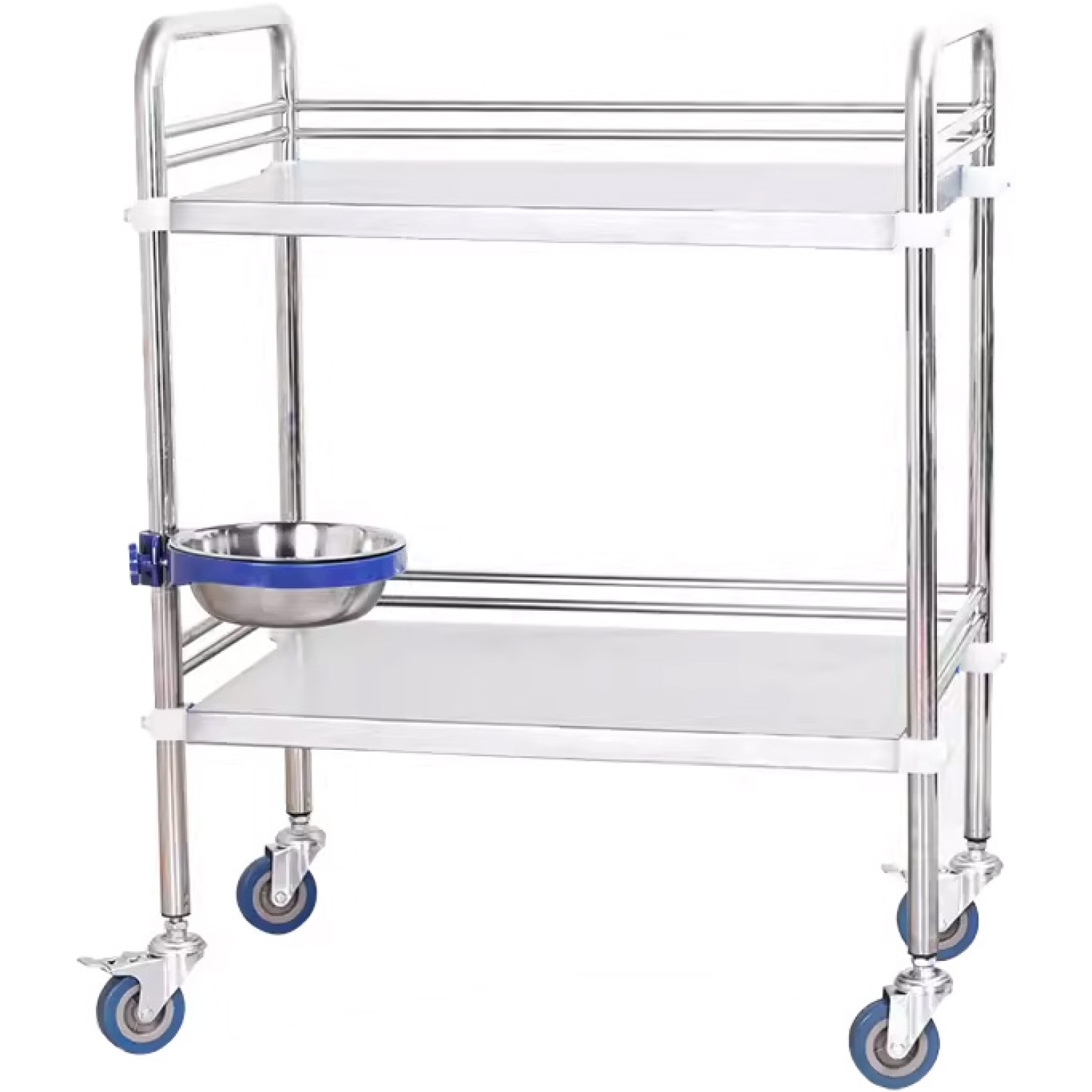 Professional 2 Tier Mobile Medical Trolley Stainless Steel 770x450x860mm | Adexa WHSS2T7745