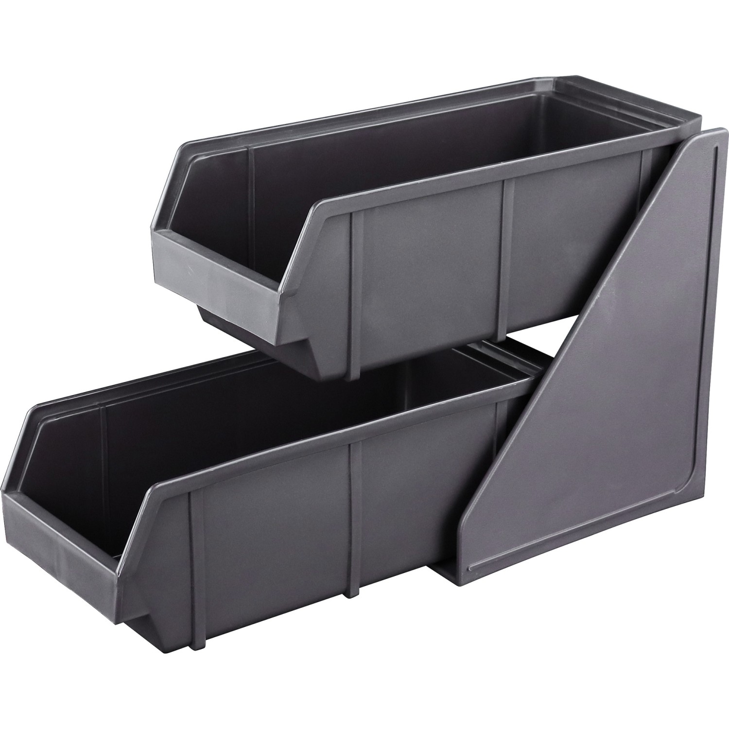 2 Bin Countertop Organiser 2 Tier Black | Adexa WQL3002