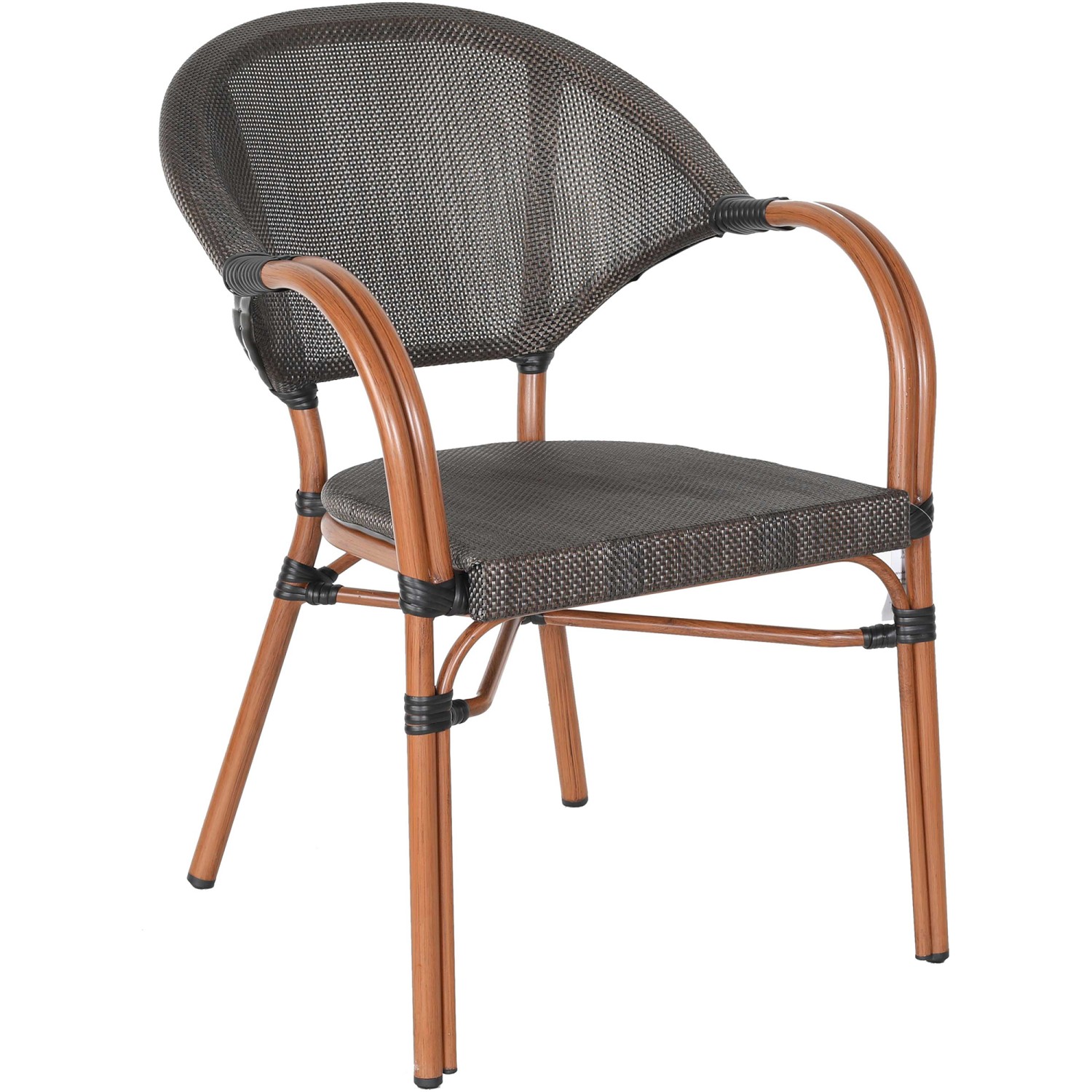 Bistro Teslin Chair Double Tube Aluminium Wood finish| Adexa ZF3022CWOOD