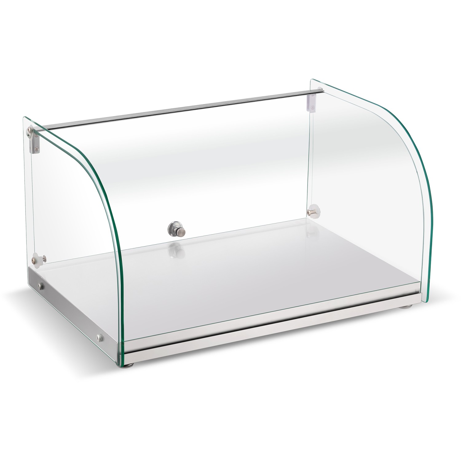 Neutral Display Case Curved 550x380x312mm Stainless steel frame | Adexa ZW25RSS