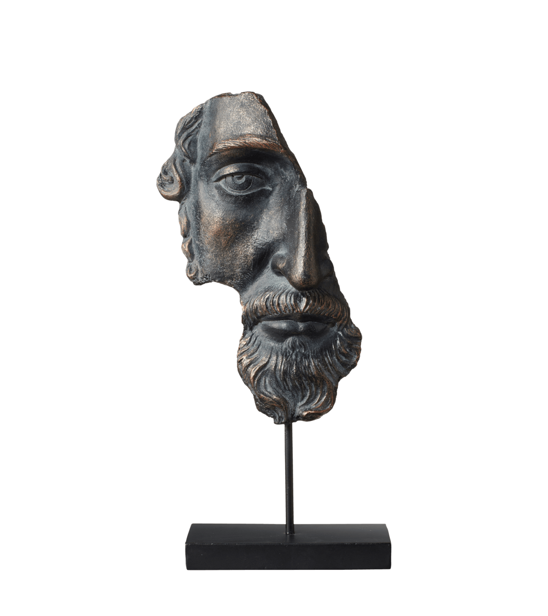 Archytas Half Head Sculpture – Black