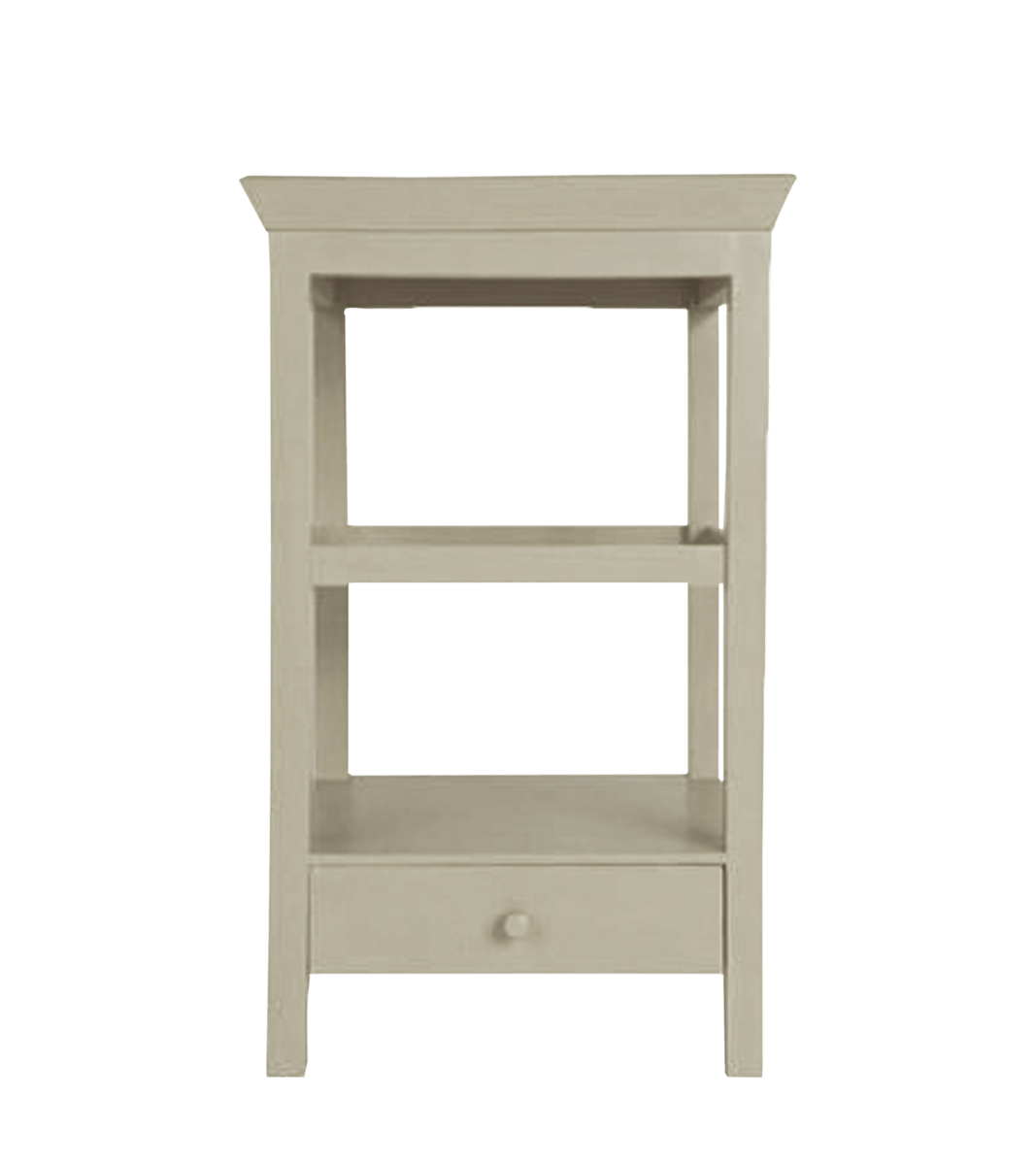 Beauvais Wood Bedside Table with Storage – Dove Gray